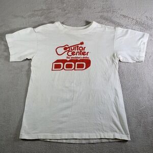 Vintage Guitar Center DOD Shirt Mens Large White Music Graphic Tee France Made